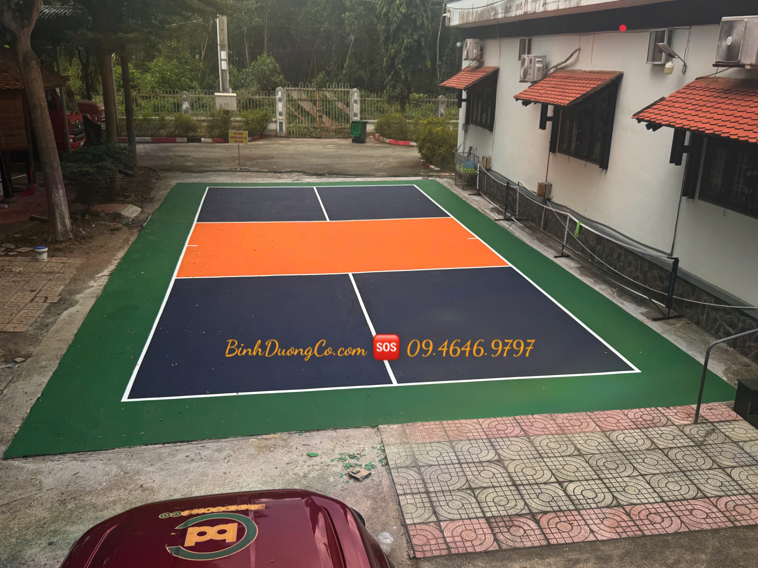 Thi công sân pickleball Bình Dương